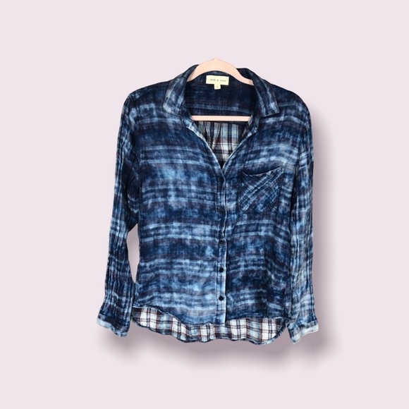 Cloth & stone Button Up plaid Top - Picture 1 of 6
